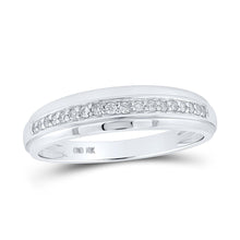 Load image into Gallery viewer, Eternal Love 10kt White Gold His Hers Round Diamond Square Matching Wedding Set 1/2 Cttw - Splendid Jewellery