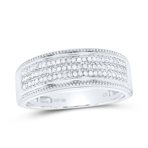 Eternal Love 10kt White Gold His Hers Round Diamond Square Matching Wedding Set - Splendid Jewellery