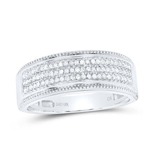 Load image into Gallery viewer, Eternal Love 10kt White Gold His Hers Round Diamond Square Matching Wedding Set - Splendid Jewellery