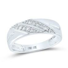 Load image into Gallery viewer, Eternal Love 10kt White Gold His Hers Round Diamond Square Matching Wedding Set 5/8 Cttw - Splendid Jewellery