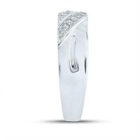 Eternal Love 10kt White Gold His Hers Round Diamond Square Matching Wedding Set 5/8 Cttw - Alternate view 1 from Splendid Jewellery