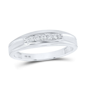 Eternal Love 10kt White Gold His Hers Round Diamond Square Wedding Set - Splendid Jewellery