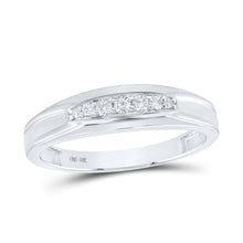 Load image into Gallery viewer, Eternal Love 10kt White Gold His Hers Round Diamond Square Wedding Set - Splendid Jewellery