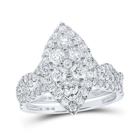 Eternal Love 10kt White Gold Marquise Diamond Bridal Wedding Ring Set - Splendid Jewellery