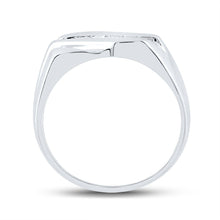 Load image into Gallery viewer, Eternal Love 10kt White Gold Mens Round Diamond Wedding Band Ring 1/8 Cttw - A Timeless Symbol of Commitment - Splendid Jewellery