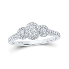 Eternal Love 10kt White Gold Oval Diamond 3 - stone Bridal Wedding Engagement Ring - Splendid Jewellery