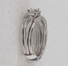 Eternal Love 10kt White Gold Princess Diamond 3-Piece Bridal Wedding Ring Band Set 1/4 Cttw Top View from Splendid Jewellery