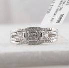 Eternal Love 10kt White Gold Princess Diamond 3 - Piece Bridal Wedding Ring Band Set 1/4 Cttw - Splendid Jewellery