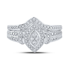 Load image into Gallery viewer, Eternal Love 10kt White Gold Round Diamond Bridal Wedding Ring Band Set - Alternate view 4 from Splendid Jewellery