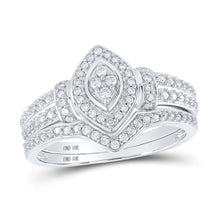 Load image into Gallery viewer, Eternal Love 10kt White Gold Round Diamond Bridal Wedding Ring Band Set - Alternate view 1 from Splendid Jewellery