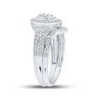 Eternal Love 10kt White Gold Round Diamond Bridal Wedding Ring Band Set - Splendid Jewellery