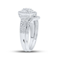 Load image into Gallery viewer, Eternal Love 10kt White Gold Round Diamond Bridal Wedding Ring Band Set - Splendid Jewellery