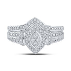 Eternal Love 10kt White Gold Round Diamond Bridal Wedding Ring Band Set - Splendid Jewellery