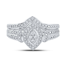 Load image into Gallery viewer, Eternal Love 10kt White Gold Round Diamond Bridal Wedding Ring Band Set - Splendid Jewellery