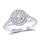 Eternal Love 10kt White Gold Round Diamond Solitaire Bridal Wedding Engagement Ring 1/2 Cttw - Splendid Jewellery