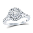 Eternal Love 10kt White Gold Round Diamond Solitaire Bridal Wedding Engagement Ring 1/2 Cttw - Splendid Jewellery