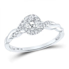 Eternal Love 10kt White Gold Round Diamond Solitaire Bridal Wedding Engagement Ring 1/3 Cttw - Splendid Jewellery