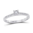 Eternal Love 10kt White Gold Round Diamond Solitaire Bridal Wedding Engagement Ring - Splendid Jewellery