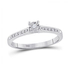Eternal Love 10kt White Gold Round Diamond Solitaire Bridal Wedding Engagement Ring - Splendid Jewellery