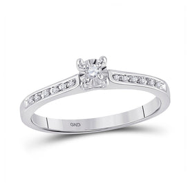 Eternal Love 10kt White Gold Round Diamond Solitaire Bridal Wedding Engagement Ring - Splendid Jewellery