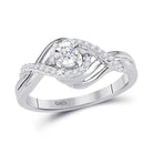 Eternal Love 10kt White Gold Round Diamond Solitaire Bridal Wedding Engagement Ring - Splendid Jewellery