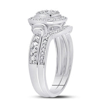 Load image into Gallery viewer, Eternal Love 10kt White Gold Square Diamond Bridal Wedding Ring Set - Splendid Jewellery
