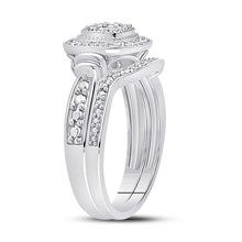 Load image into Gallery viewer, Eternal Love 10kt White Gold Square Diamond Bridal Wedding Ring Set - Alternate view 3 from Splendid Jewellery