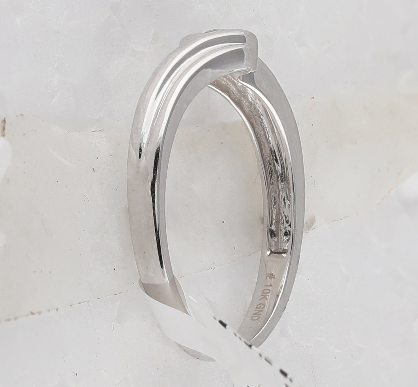 Eternal Love | 10kt White Gold Womens Round Diamond Solitaire Promise Ring 1/20 Cttw | Splendid Jewellery - Splendid Jewellery