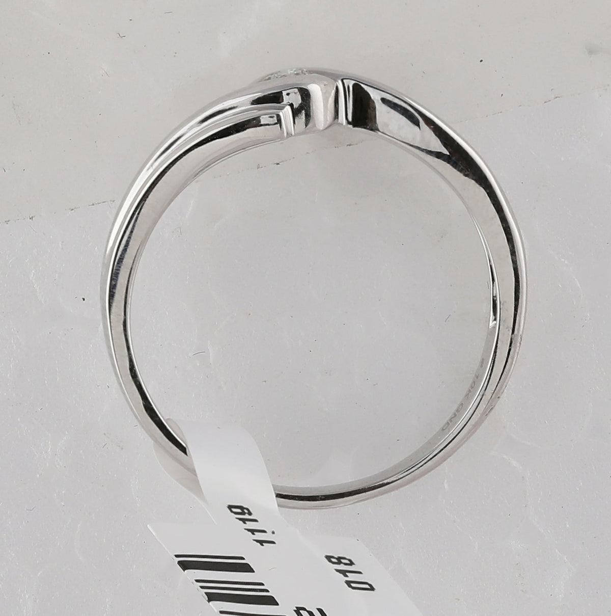 Eternal Love | 10kt White Gold Womens Round Diamond Solitaire Promise Ring 1/20 Cttw | Splendid Jewellery - Splendid Jewellery