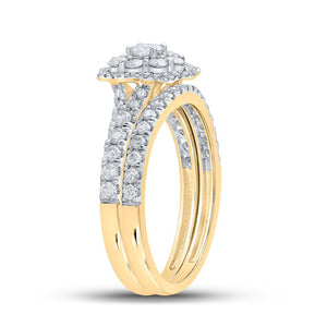 Eternal Love 10kt Yellow Gold Diamond Bridal Wedding Ring Band Set - Splendid Jewellery