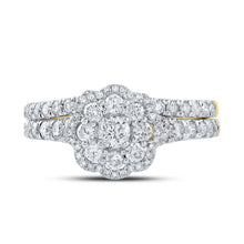 Load image into Gallery viewer, Eternal Love 10kt Yellow Gold Diamond Bridal Wedding Ring Band Set product Top View from Splendid Jewellery