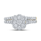 Eternal Love 10kt Yellow Gold Diamond Bridal Wedding Ring Band Set product Top View from Splendid Jewellery