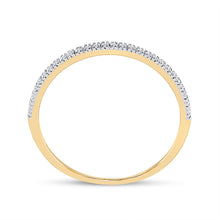 Load image into Gallery viewer, Eternal Love 10kt Yellow Gold Diamond Halo Bridal Wedding Ring Band Set product Side View from Splendid Jewellery