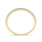 Eternal Love 10kt Yellow Gold Diamond Halo Bridal Wedding Ring Band Set product Side View from Splendid Jewellery