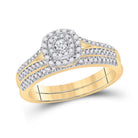 Eternal Love 10kt Yellow Gold Diamond Wedding Ring Set - Splendid Jewellery