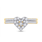 Eternal Love 10kt Yellow Gold Heart Diamond Wedding Ring Set - Splendid Jewellery