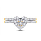 Eternal Love 10kt Yellow Gold Heart Diamond Wedding Ring Set - Splendid Jewellery