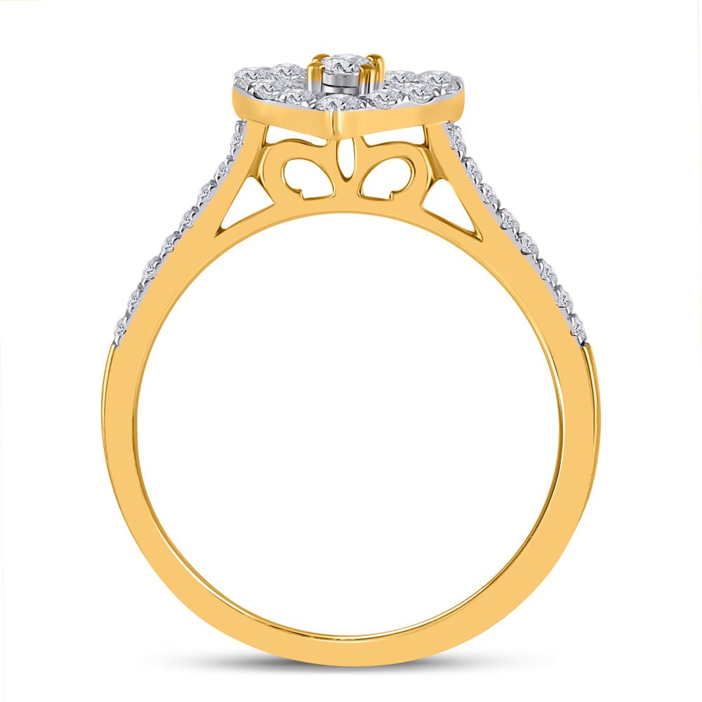 Eternal Love 10kt Yellow Gold Heart Diamond Wedding Ring Set - Splendid Jewellery