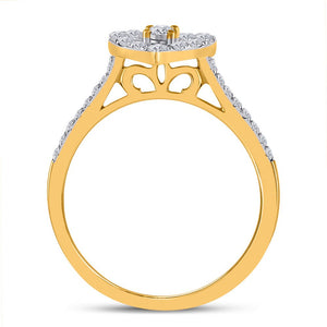 Eternal Love 10kt Yellow Gold Heart Diamond Wedding Ring Set - Splendid Jewellery