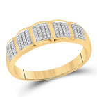 Eternal Love 10kt Yellow Gold His Hers Diamond Halo Wedding Set - Splendid Jewellery
