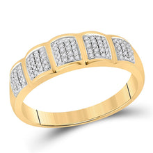 Load image into Gallery viewer, Eternal Love 10kt Yellow Gold His Hers Diamond Halo Wedding Set Side 2 view from the 10Kt Yellow Gold His Hers Round Diamond Halo Matching Wedding Set 7 8 Cttwpin284437 collection by Splendid Jewellery