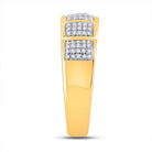 Eternal Love 10kt Yellow Gold His Hers Diamond Halo Wedding Set - Splendid Jewellery
