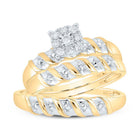 Eternal Love 10kt Yellow Gold His Hers Diamond Solitaire Wedding Set - Splendid Jewellery