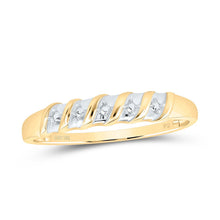 Load image into Gallery viewer, Eternal Love 10kt Yellow Gold His Hers Diamond Solitaire Wedding Set Side view from the 10Kt Yellow Gold His Hers Round Diamond Solitaire Matching Wedding Set 1 8 Cttwpin61376 collection by Splendid Jewellery