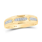 Eternal Love 10kt Yellow Gold His Hers Diamond Square Wedding Set Side view from the 10Kt Yellow Gold His Hers Round Diamond Square Matching Wedding Set 1 2 Cttwpin212747 collection by Splendid Jewellery