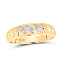 Load image into Gallery viewer, Eternal Love 10kt Yellow Gold His Hers Round Diamond Cluster Matching Wedding Set 1/2 Cttw Side view from the 10Kt Yellow Gold His Hers Round Diamond Cluster Matching Wedding Set 1 2 Cttwpin214470 collection by Splendid Jewellery