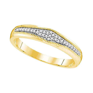 Eternal Love 10kt Yellow Gold His Hers Round Diamond Cluster Matching Wedding Set 1/3 Cttw - Splendid Jewellery