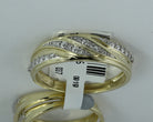 Eternal Love 10kt Yellow Gold His Hers Round Diamond Cluster Matching Wedding Set 1/3 Cttw - Splendid Jewellery