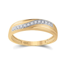 Load image into Gallery viewer, Eternal Love 10kt Yellow Gold His Hers Round Diamond Cluster Wedding Set 1/3 Cttw Side 2 view from the 10Kt Yellow Gold His Hers Round Diamond Cluster Matching Wedding Set 1 3 Cttwpin63690 collection by Splendid Jewellery