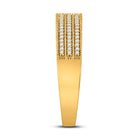 Eternal Love 10kt Yellow Gold His Hers Round Diamond Cluster Wedding Set 3/4 Cttw - Splendid Jewellery